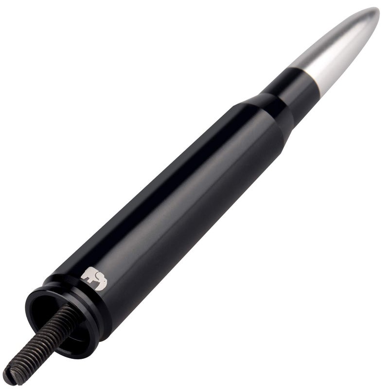 ONE250 هوائي على شكل رصاصة عيار 50 Cal من ONE250، متوافق مع شيفروليه - سيلفرادو (1999-2024)، كولورادو (2003-2024)، إكوينوكس (2003-2017)، أفالانش - مصمم لاستقبال FM/AM بشكل محسن (فضي) - Image 1